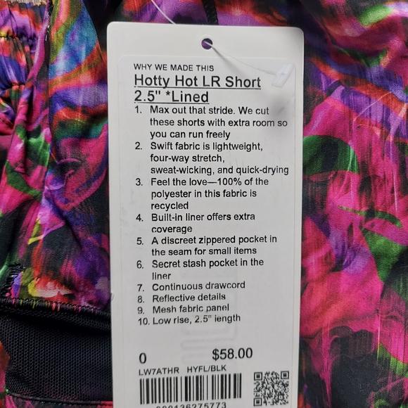 Lululemon Hotty Hot Low Rise 2.5" Lined Tall - Picture 6 of 6